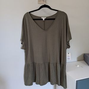 Terra and Sky army short sleeve baby doll T-shirt